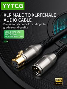 Gold Plated 3 Pin Connector XLR OEM Hi-End Microfono Microphone Audio Jack Male to Female Connector Microphone Balance Cable