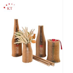 Wine Glass Fragile Goods Transportation Cushioning Kraft Paper Protection Honeycomb Kraft Paper Sleeve Roll