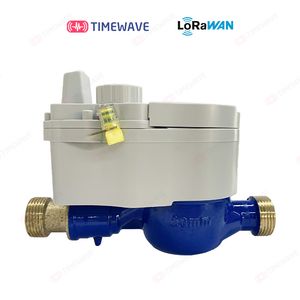 DN20 Horizontal Rotor Type Cold Water Flow Meter with Copper Shell, Iron Joint and Ball Valve