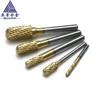 Various Type Tungsten Carbide Rotary Burrs Tool a, B, C, D, E, F, G, L, M, H Golden Grinding Head Alloy Rotary File for Cutting