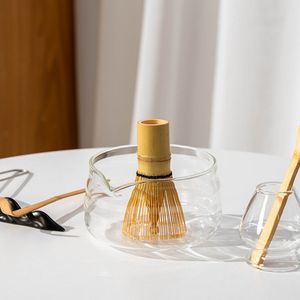 High Borosilicate Glass Ceremonial Matcha Tea Set Green Tea Matcha Powder Whisk Bowl Making Kit