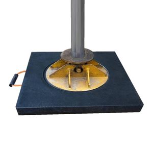 Plastic Concrete Pump Jack Pad Recycled Crane Mat Boom Truck Floats Outrigger Pad