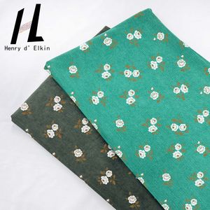 Custom Corduroy Fabric Small Floral Print Soft Corduroy Fabric for Garment Jackets Pants