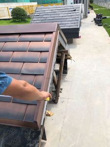 No Fading Steel Metal Roof Alumal Alloy Slate Roofing Tiles in Saudi Arabia