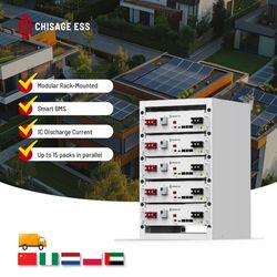 Chisage Low Voltage 48V 51.2V 100ah Rechargeable Home Solar Storage System Lithium Battery Pack