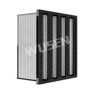 High Efficiency W Shape Compact Air Filter 4V Bank HEPA Air Conditioning Heating Ventilation New Condition Metal Frame Farm