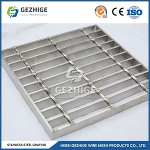Gezhige Light Weight Stainless Steel Drain Grate Manufacturing Custom Stainless Steel Domed Grating China 75X6 75X10mm Bearing Bar Stainless Steel Bar Grating