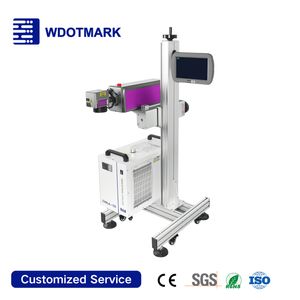 High-Speed Dynamic Touchscreen Date & Serial Number Online Flying Fiber Laser Marking Machine for PVC Plastic Pipes and PE Cables