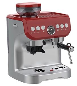 Classic Professional Semi Automatic Built in Grinder 15bar Electric Italian Cafe Coffee Maker Home Commercial Espresso Machine