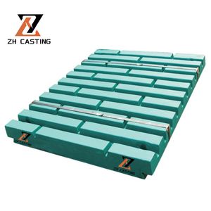 Steel Casting Wear Resistant Jaw Crusher Parts Swing Jaw Plate High Manganese