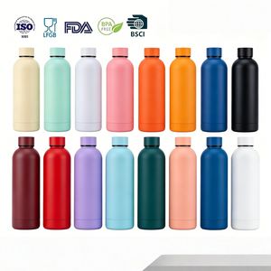 BPA Free Insulated Sports 16 Oz Double Wall Stainless Steel Vacuum Water Flask