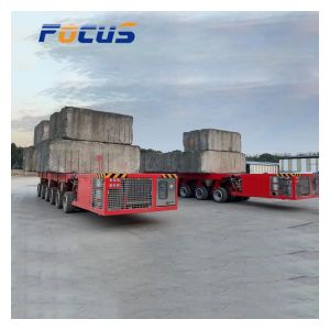 Heavy Duty Lowboy or Low Bed Semi Hydraulic Modular Trailer Heavy Haulage Trailer for Sale