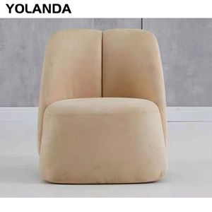 Yolanda Geometric American Style Living Room Furniture Casual Leisure Sofa Chair Beige Sofa White Single Sofa Chair