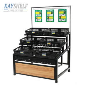 High Quality Three Tier Fruit and Vegetable Shelf for Supermarkets