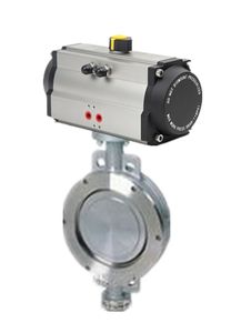 Pneumatic Wafer Type Triple/Three Eccentric Butterfly Valve