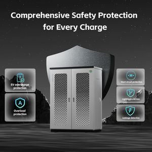 Solar DC EV Charger Pile IP55 Commercial Station Safety Power Bank Charging Station with Charge Cabinet & Split-Type Charging Terminal