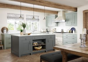 PVC Thermofoil Shaker Style MDF Kitchen Cabinet Wood