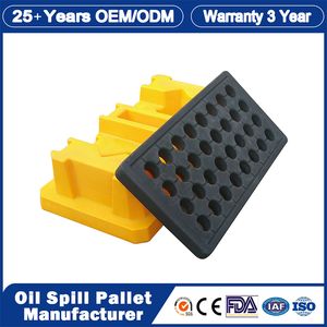Textile Industry Use Heavy Dutyhigh Quality Cheap Industrial 4 Drum IBC Poly HDPE Oil Containment Control Plastic Storage Container and Plastic Pallet
