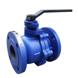 Cast Pn10 Pn16 Ductile Iron Flanged Handle Flange Connection Ball Valve