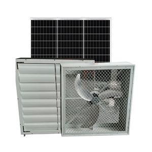 Industrial Solar Powered Ventilation Cooling Fans Agricultural Poultry Air Conditioner Engine No Belt Pulley Wall Extractor Vent