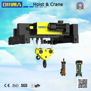 Brima 20t 15m Lifting European Double Girder Cranes Electric Cable Hoist