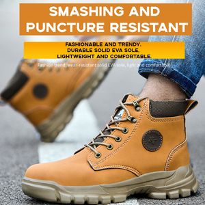 Workwear High Top Safety Boots with Steel Toe for Construction & Outdoor Work
