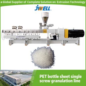 Jwell Automatic Making Pellet Line for Pet Bottle Sheet Single Screw Granulation Line Plastic Granule Making Machine for Pet Recycling Machinery