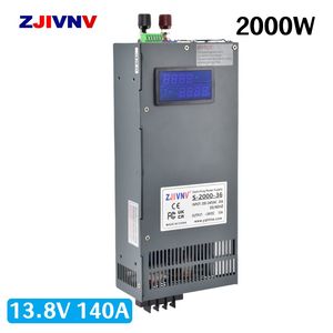 Zjivnv 0-13.8V 2000W Digital Display Screen Adjust Switching Power Supply Display AC DC LED Power Supplies 13.8V 140A