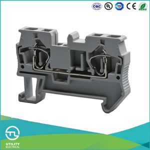 Utl DIN Rail Cage Spring 2pin Terminal Block Spring Connector