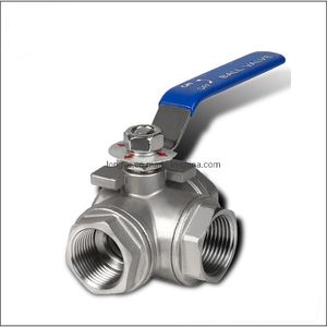 1000wog Stainless Steel L T Type Three Way Ball Valve with Lockable Handle