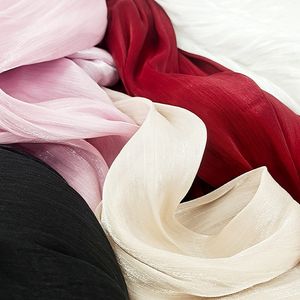 52GSM 100% Polyester Sea-Island Microfiber Fancy Crepe Fabric Crinkle Chiffon for Female Garment