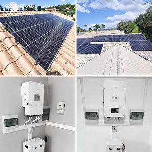 Growatt 30kw Hybrid Solar Energy System 3kw 10kw 20kw 25kw 30 Kw Complete Solar Panel Kit with Battery