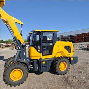 Backhoe Loader, Front Bucket Loader, Four-Wheel Drive Compact Type, 0.8-3 Ton Small Mini-Wheel Loader, Suitable for Farms, Construction, and Landscaping.