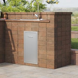Access Drawer Trash Can Outdoor BBQ Island Kitchen Built-in Cabinets Drawer