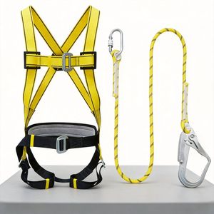 Premium Adjustable Fall Protection Safety Harness with Quick Connect Buckle