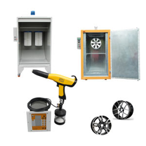 Complete Small Powder Coating Systems with Spray Booth Curing Oven and Powder Gun