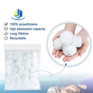 3 Micron High Sewage Interception Capacity Bio Filter Balls Fiber Media for Swimming Pool