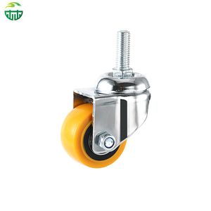Orange Light-Duty PVC Casters for Furniture and Carts, Color Customizable