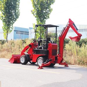 Farm CE EPA Mini Wheel Tractor Retroexcavadora Excavator Digger Backhoe Loader