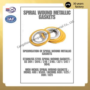 Wear-Resistant Pressure-Resistant and Corrosion-Resistant CS/304/ 316 Stainless Steel Flange Valve Pipeline Metal Spiral Wound Gaskets