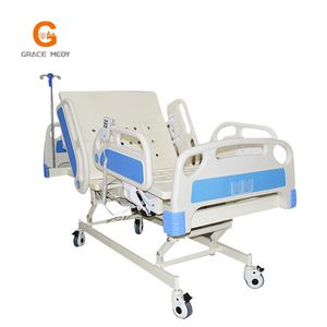CE and ISO Manufacturer Medical Equipment Three Function Electric Hospital Bed with IV Pole