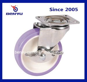 Industrial Purple Side Braked Caster Wheel