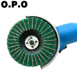 4.5 Inch Scouring Pad Flap Disc for Polishing Stainless Steel Nylon Non-Woven Scouring Pad Grinding Disc for Metal Polishing