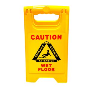 Yellow a-Frame Durable Eco-Friendly Wet Floor Caution Safety Sign