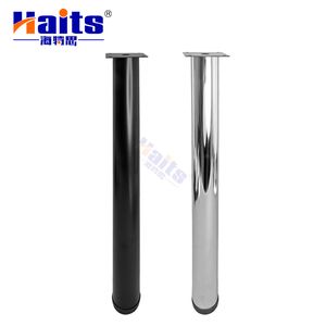 Steel Table Leg Chrome Black Feet with 30mm Adjustable Height for Modern Furniture