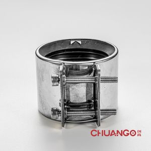 Stainless Flexible Shielded Type Cast Iron Cha No-Hub Pipe Coupling, DN100