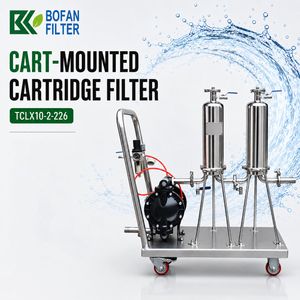 Wo-Stage Stainless Steel Cartridge Trolley Filter for Glue Resin Industrial Filtration