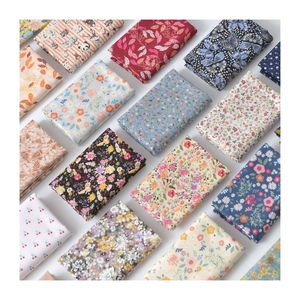 Custom Printed Sateen100% Cotton Poplin Floral Fabric for Women Clothes Dress Shirt