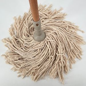 Household Dry Wet Easy Floor Cleaning Cotton Replacement Mop Head Easy Wringing Twist Mop with Bamboo Handle