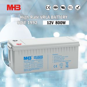 Mhb High Rate Discharge 12V 200ah 800W/15min UPS AGM Lead-Acid Battery for Telecom Equipment